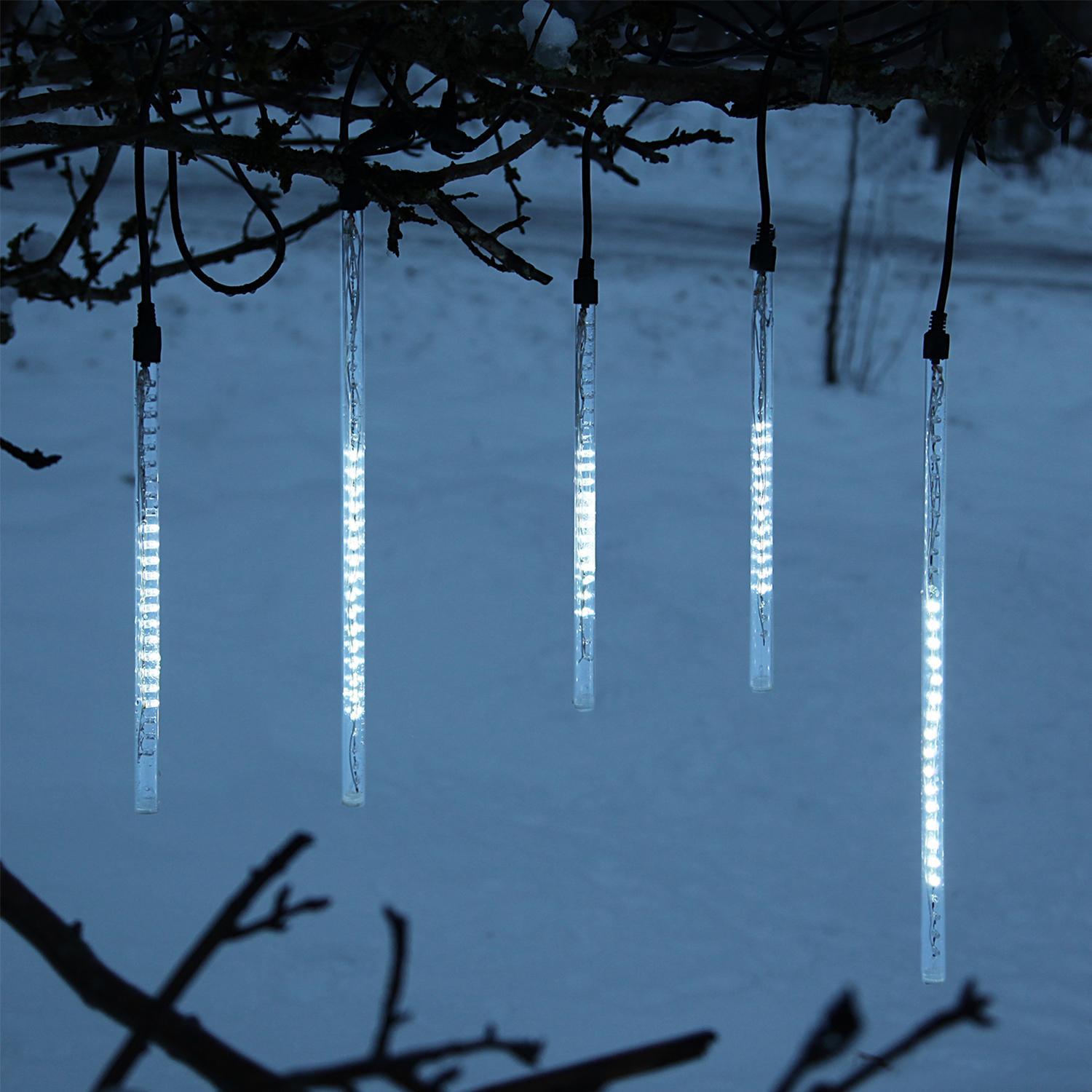 Гирлянда     6м холоднобелая Падающий снег 3х30см+2х45см стартовая 5 скоростей 136(3х24+2х32)диодов LED outdoor