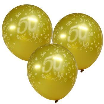 Шар воздушный Знак 50 золотой d30см  4шт/уп  Kg