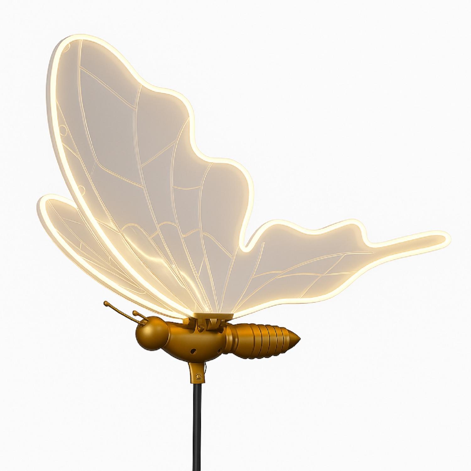 Декорация светодиодная  Бабочка 100см теплобелая с движущимися крыльями indoor/outdoor