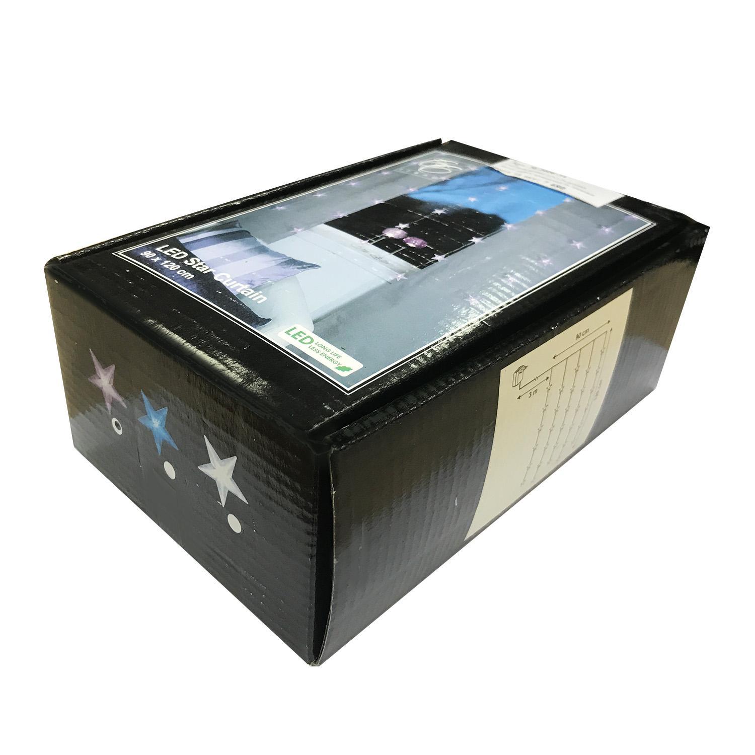 Гирлянда занавес     0,9х1,2м розовая Звезды 30диодов LED indoor