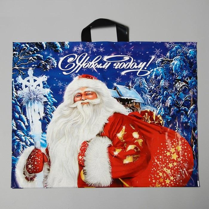 Пакет Новогодний для подарков 60х50 полиэтиленовый