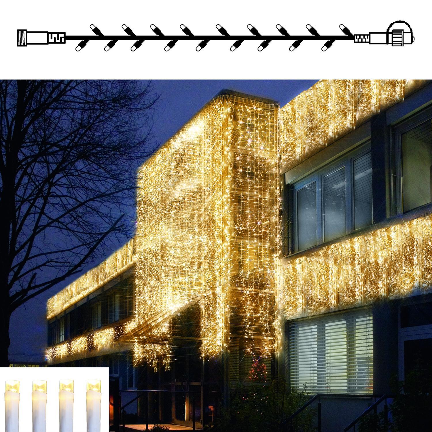 Гирлянда цепочка  3м теплобелая кабель белый дополнительная 30диодов LED outdoor