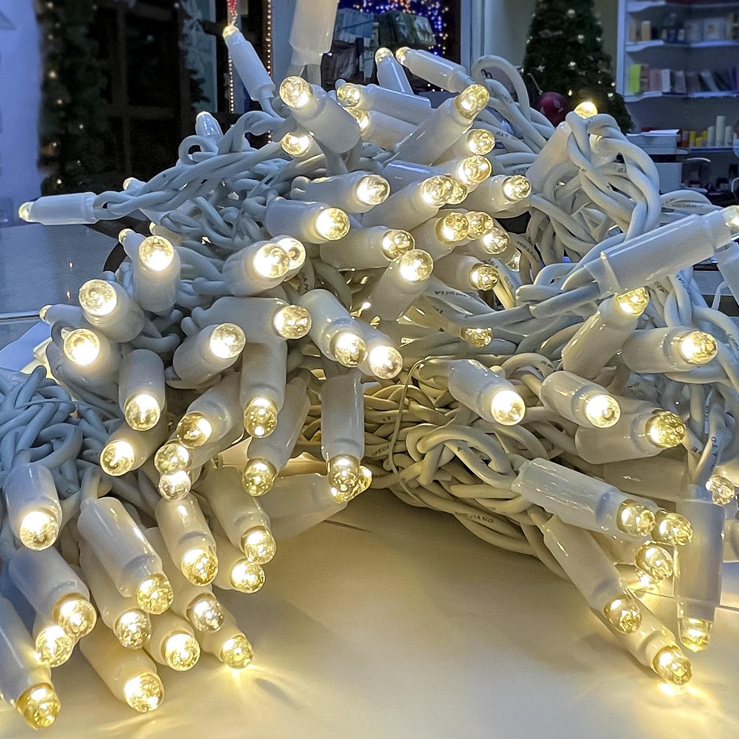 Гирлянда занавес  1x4м теплобелая кабель белый дополнительная 204диода LED outdoor