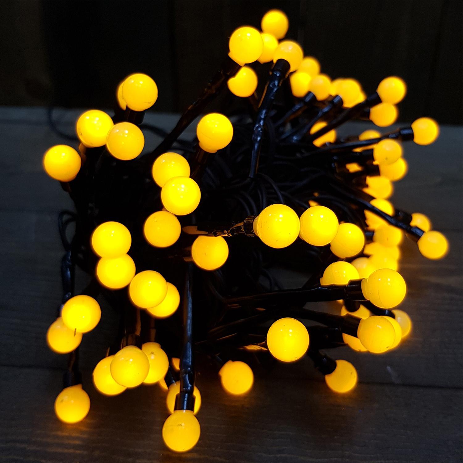 Гирлянда    8м желтая Жемчуга  80диодов LED outdoor