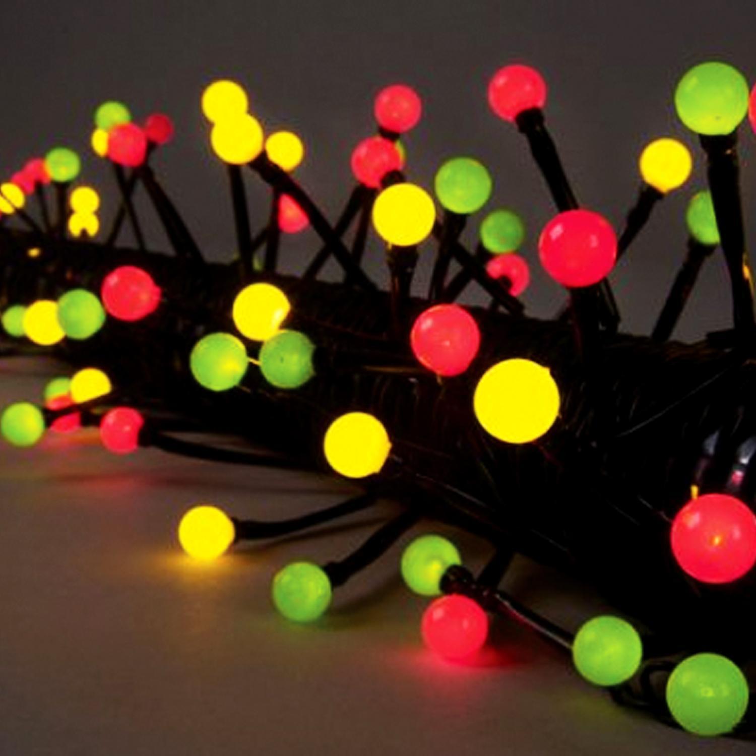 Гирлянда    8м желто-зелено-красная Жемчуга  80диодов LED outdoor