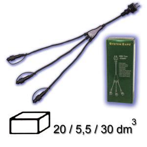 Кабель  1,8м+3х0,25м черный стартовый 3000 TREE EXPO IP44 outdoor