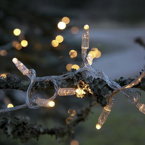 Гирлянда цепочка      5м теплобелая кабель прозрачный дополнительная 49диодов LED System 24 outdoor