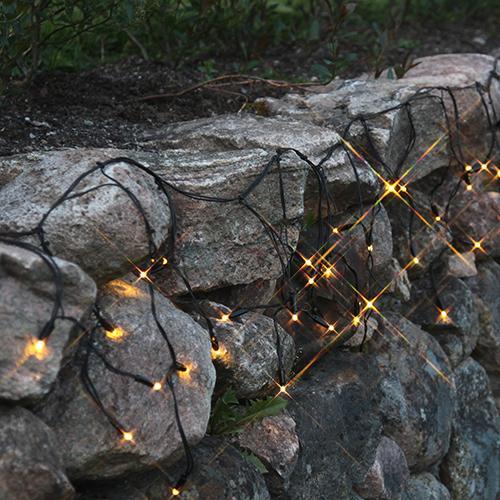 Гирлянда дождь  3х0,4м теплобелая кабель черный дополнительная 49диодов LED System24 outdoor