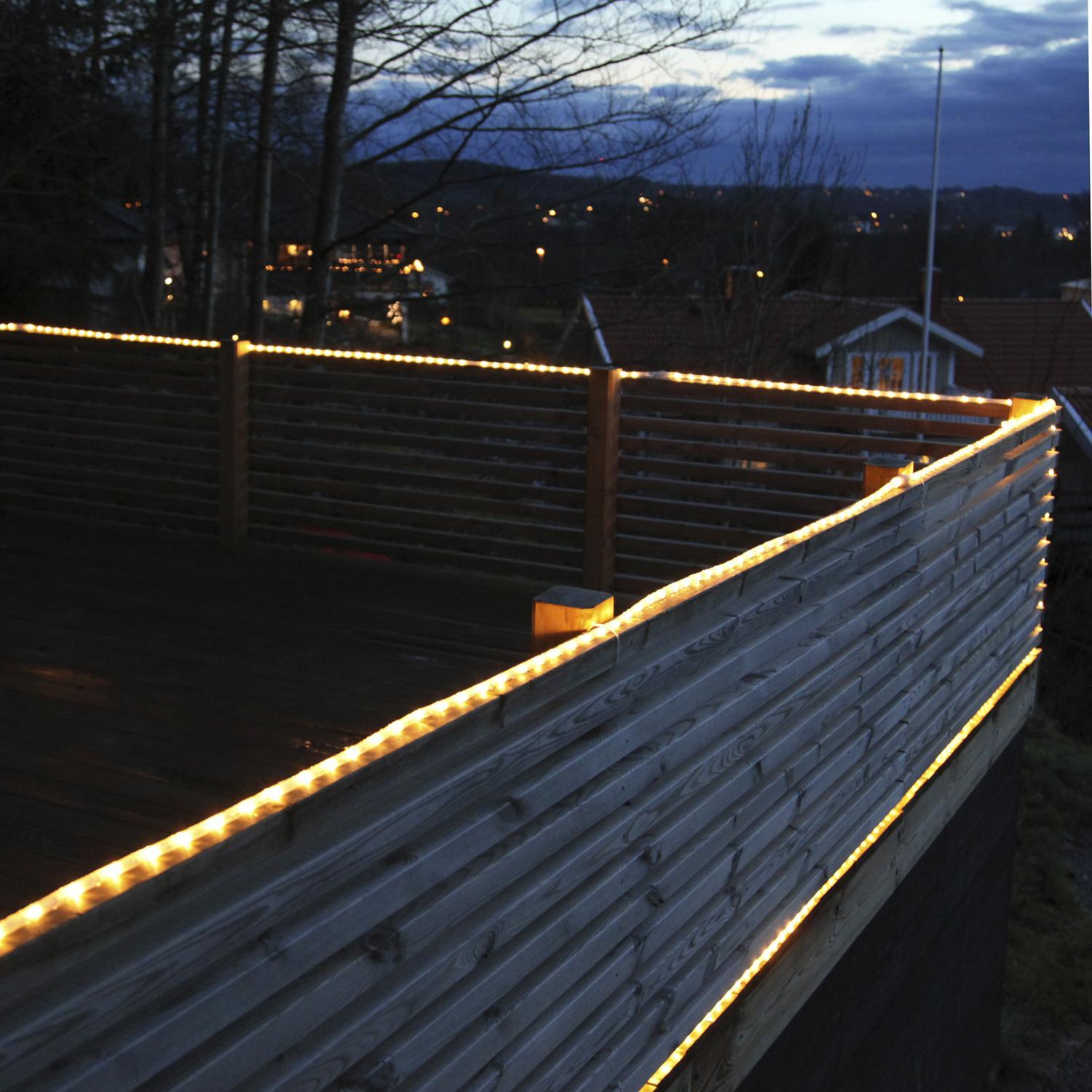 Гирлянда роуп лайт (дюралайт)  3м теплобелая дополнительная Ropelight d10мм 63диода LED System 24 outdoor