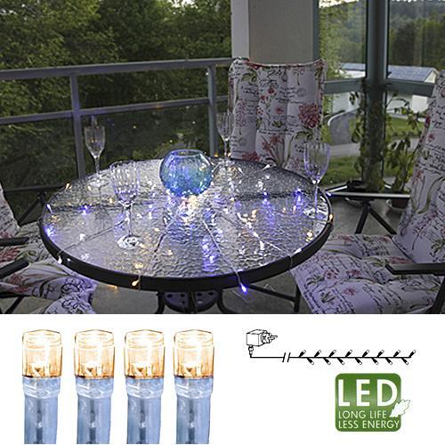 Гирлянда цепочка   8,0м теплобелая  80диодов LED outdoor