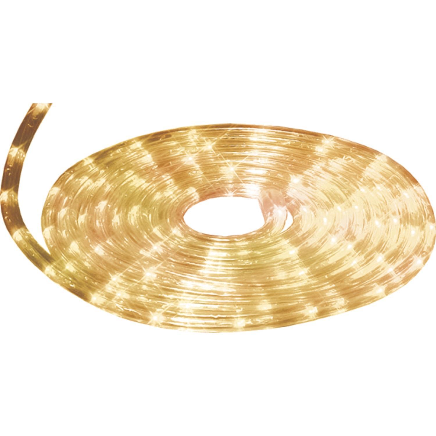 Гирлянда роуп лайт (дюралайт)  8м кремовая Ropelight d13мм 8функций 288диодов MICRO outdoor