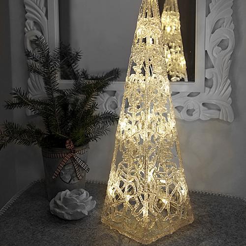 Декорация светодиодная Конус 45х11х11см теплобелая кабель прозрачный 3м 24диода LED indoor