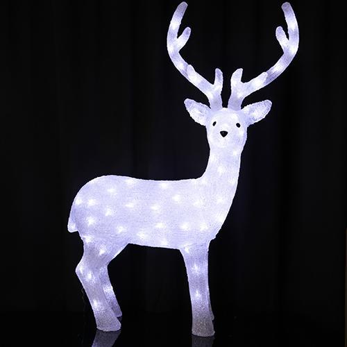 Декорация светодиодная Олень 104х65х25см холоднобелая акрил кабель прозрачный 5м 96диодов LED outdoor