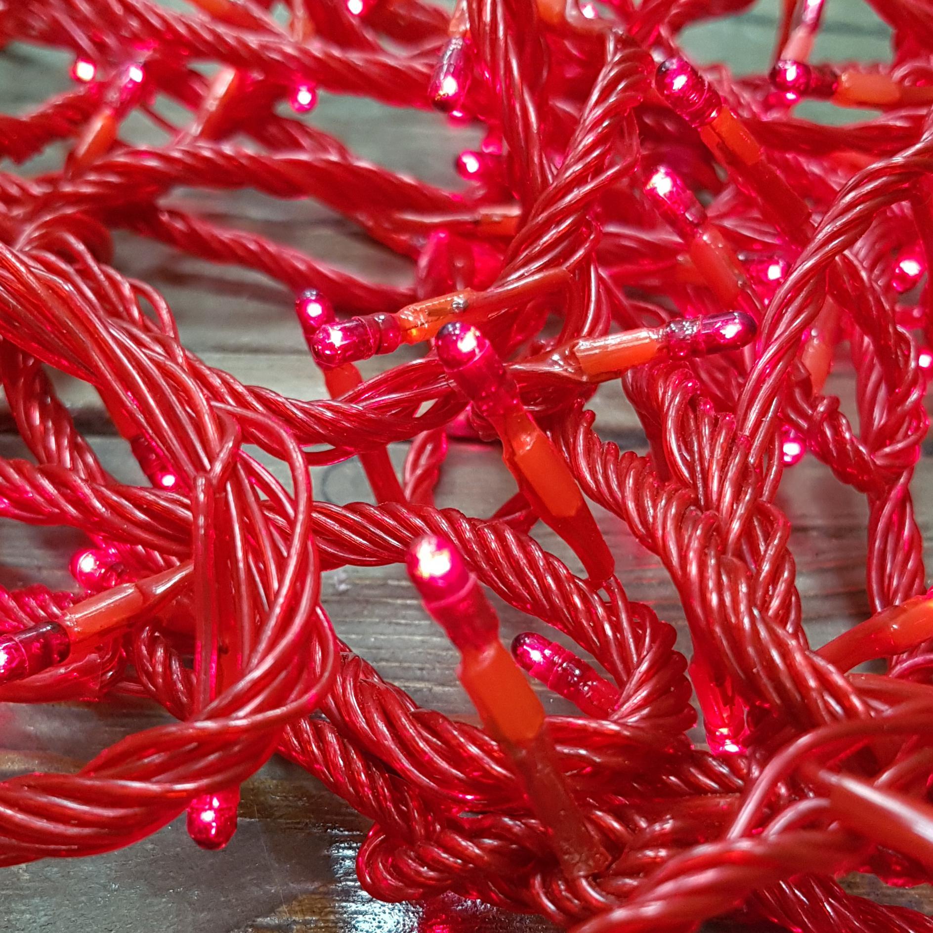 Гирлянда цепочка    7,1м красная  120ламп 8функций MICRO indoor/outdoor