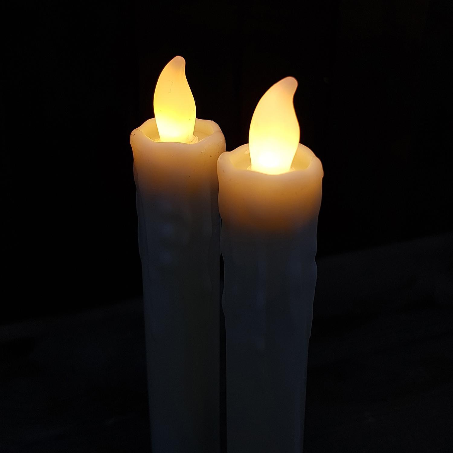 Свеча светильник LED   d2,5x23см белая на батарейках 2хAA indoor 2шт/уп