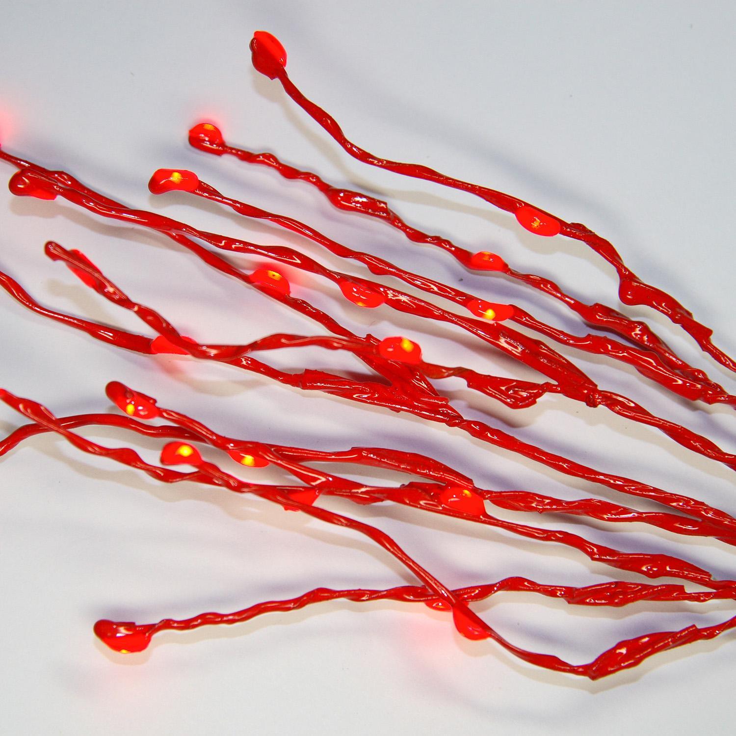 Декорация электр  Деревце красн  30см  АА