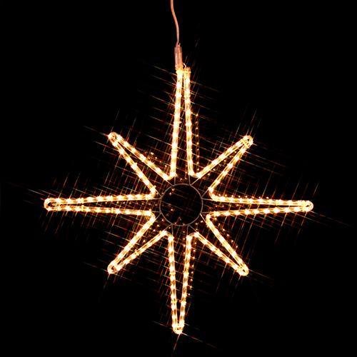 Декорация светодиодная Звезда 0,75м теплобелая кабель белый 1,8м стартовая 144диода LED outdoor