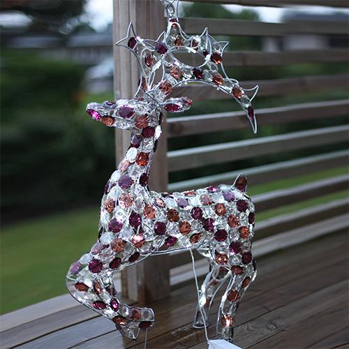 Декорация светодиодная Олень 0,8х0,48м фиолетовый/коричневый