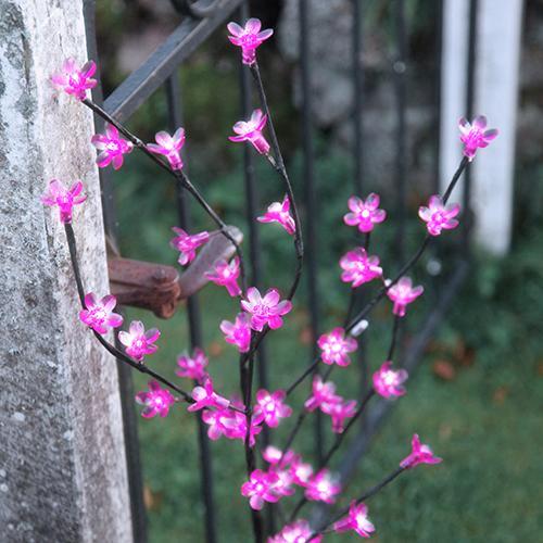 Декорация Дерево  100см цветущее с розовыми цветами 60диодов LED