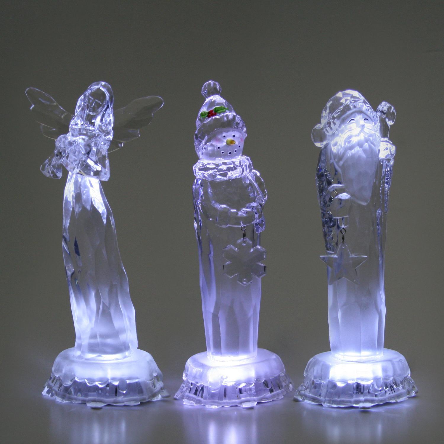 Декорация светодиодная Ледяная фигура h21см на батарейке