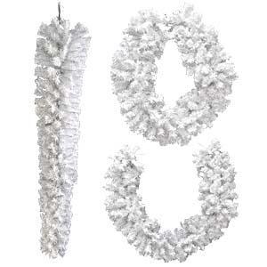 Гирлянда еловая  1,45м белая Сосулька