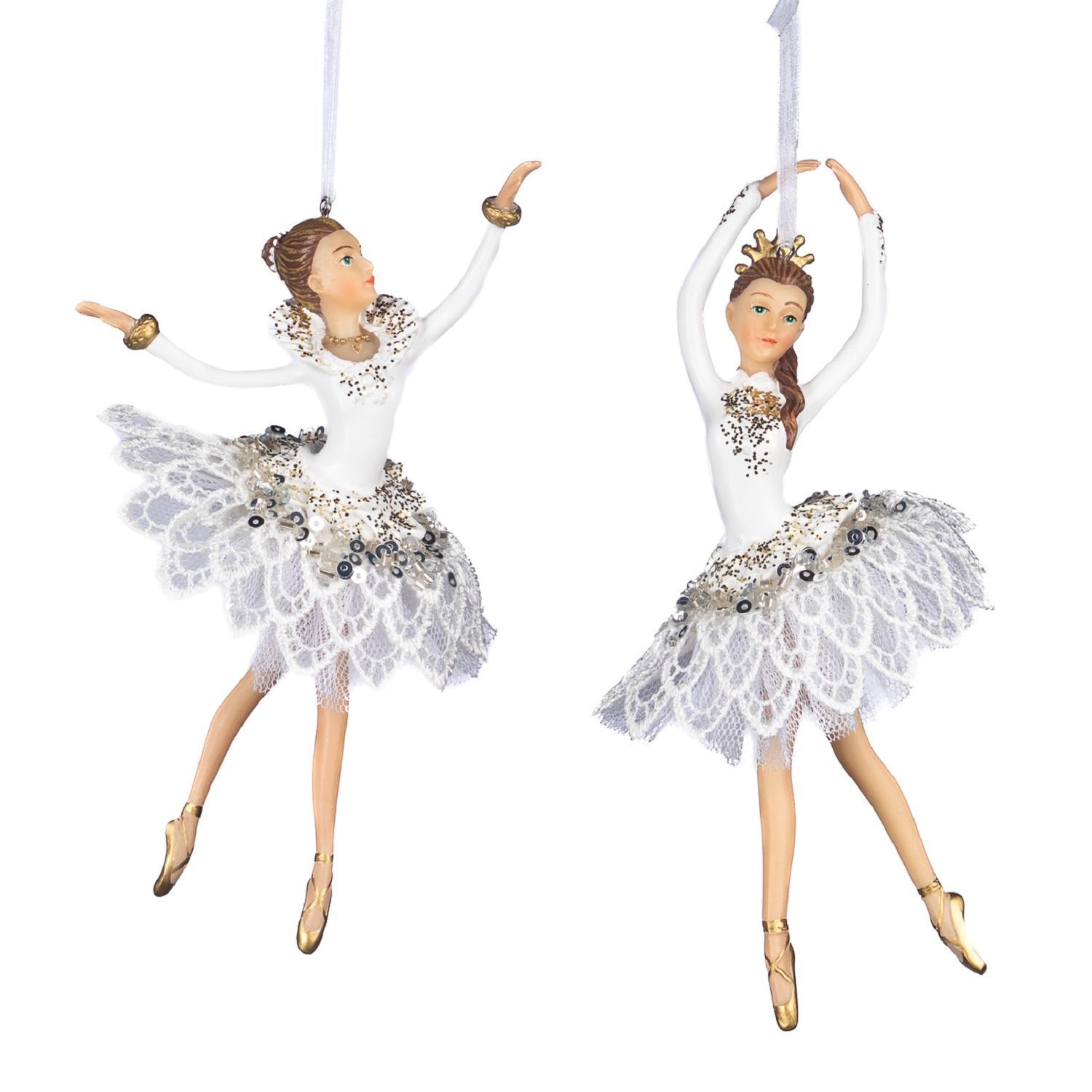 Декор Балерина в белом платье 16,5см 2 в ассорт   TR 20471