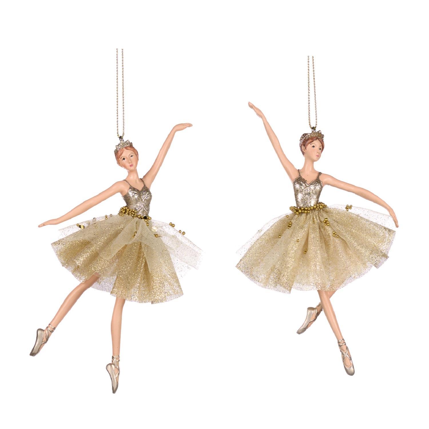 Декор Балерина в кремово-золотом 17см 2 в ассорт   MO 96316
