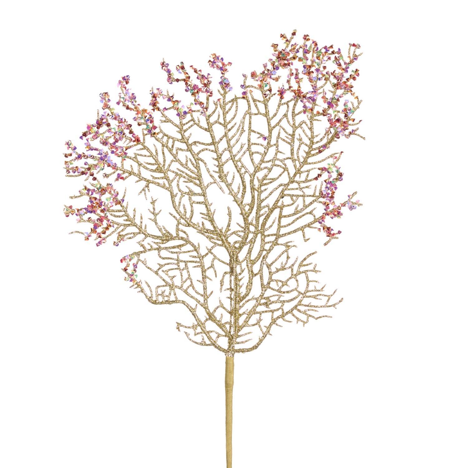 Веточка декоративная  50см коралловая  FF 99402