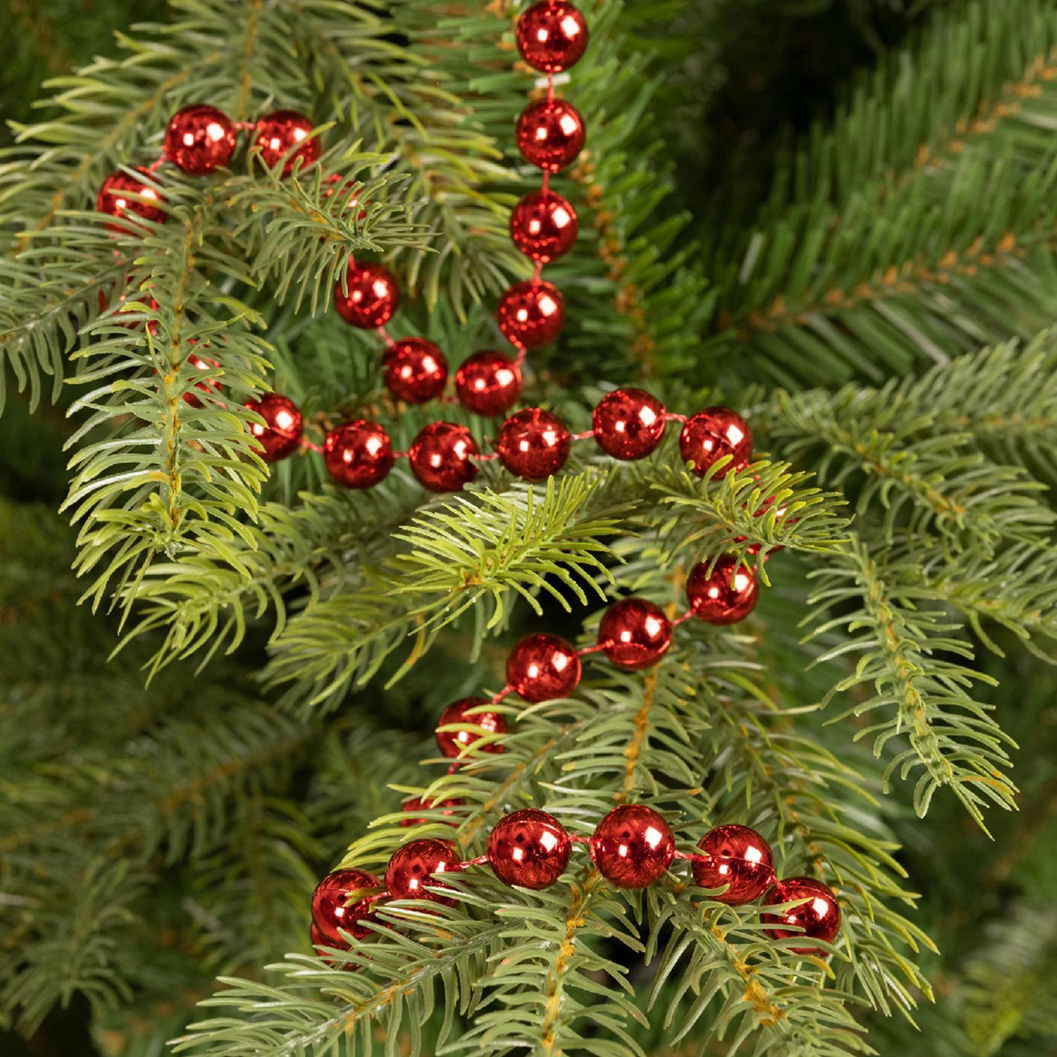 Декор Бусы жемчуг d14ммх5м красные