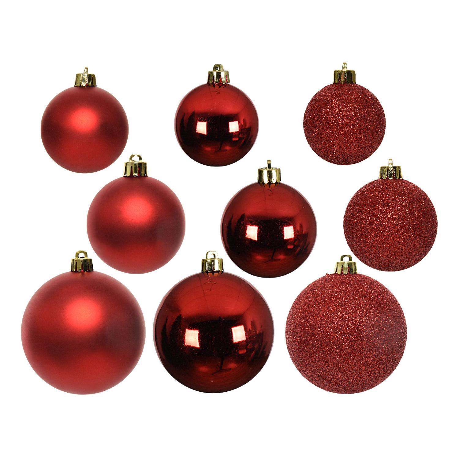 Шар красный d 6/ 8/ 10см 26 шт/уп