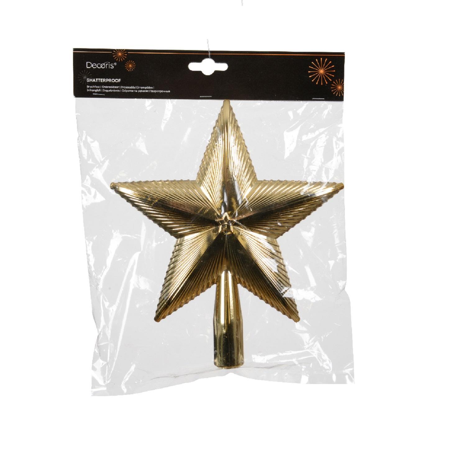 Звезда на елку золотая  21,5см