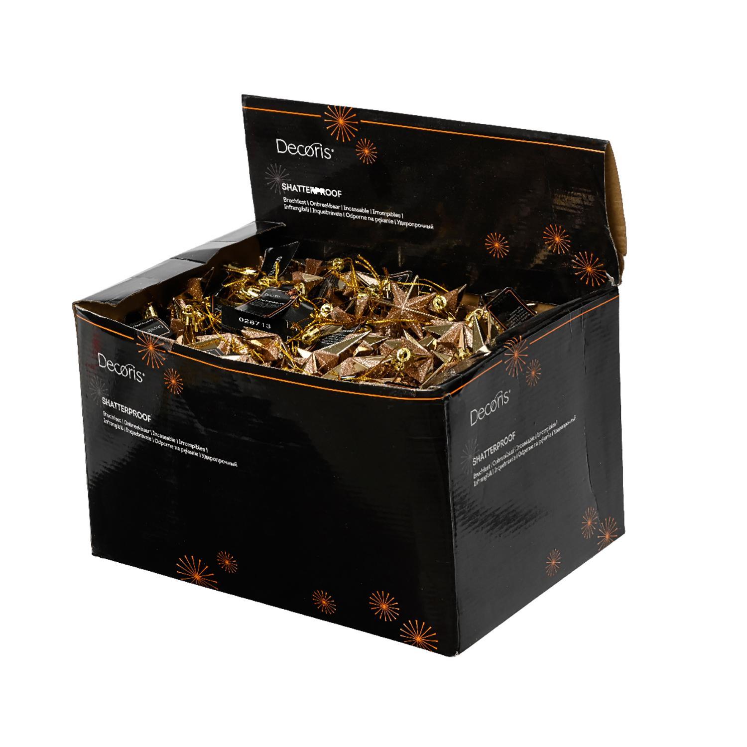 Декор Звезда золотая глянцевая 7,8х5,3х2,2см 2шт/уп