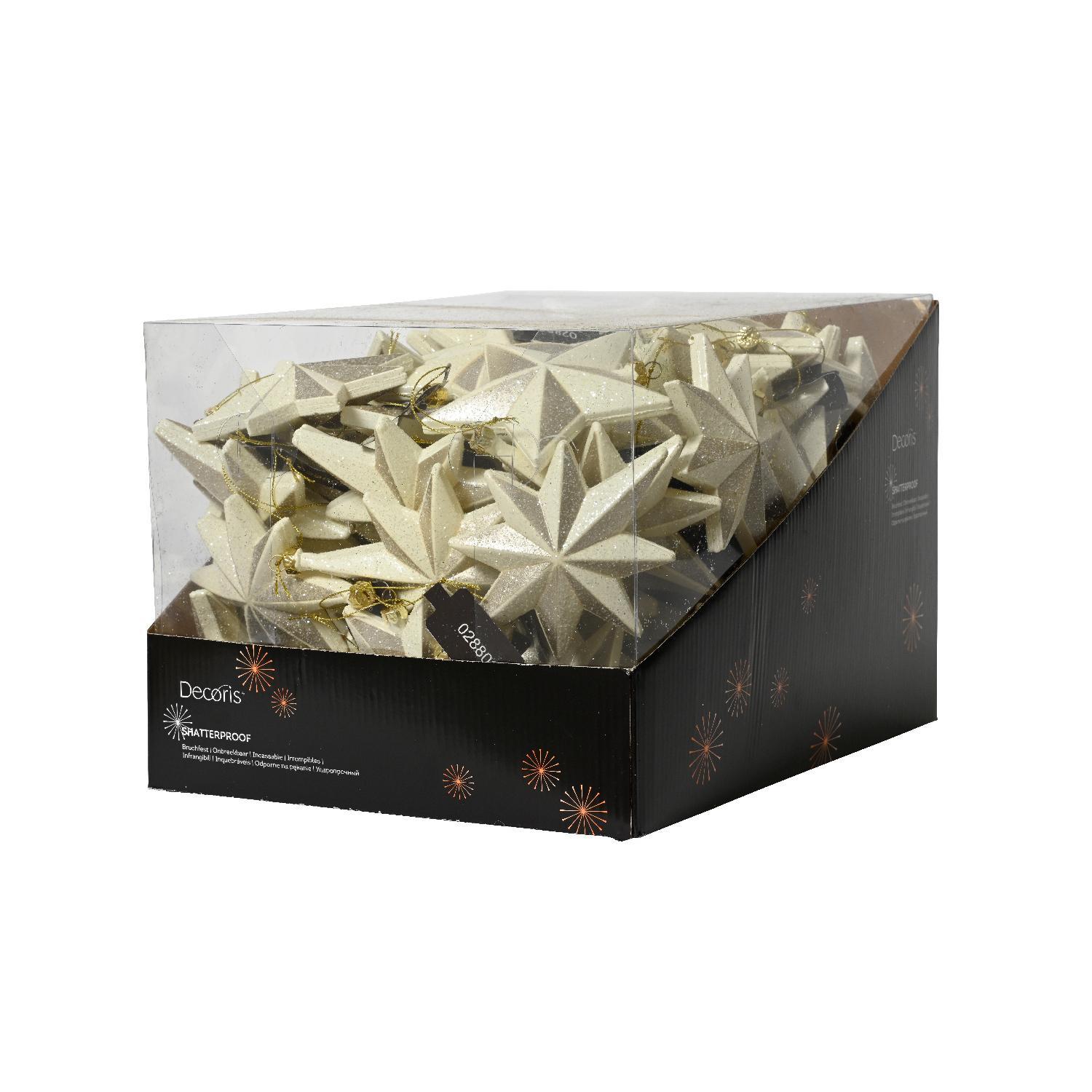 Декор Звезда золотистая 8-конечная ромбовидная 10,5х15см