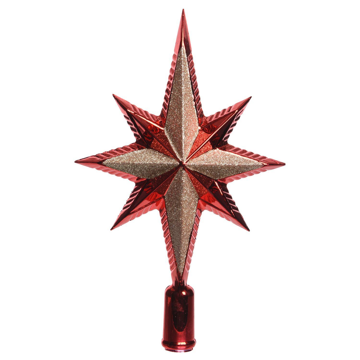 Звезда на елку красная 25,5cм