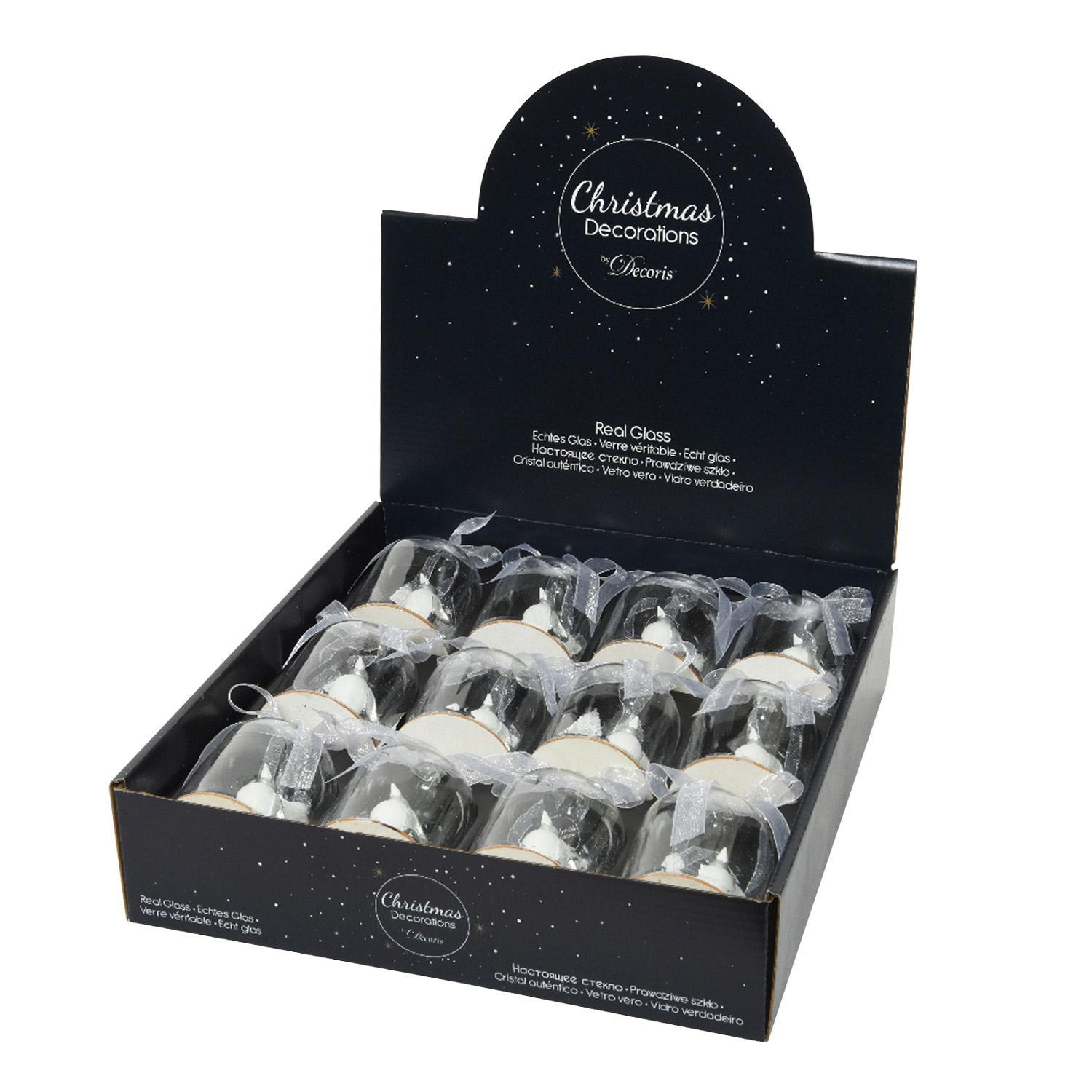 Декор Пингвин в колбе стекло d14см