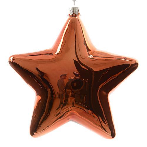 Декор Звезда стекло медная d15см 1шт/уп