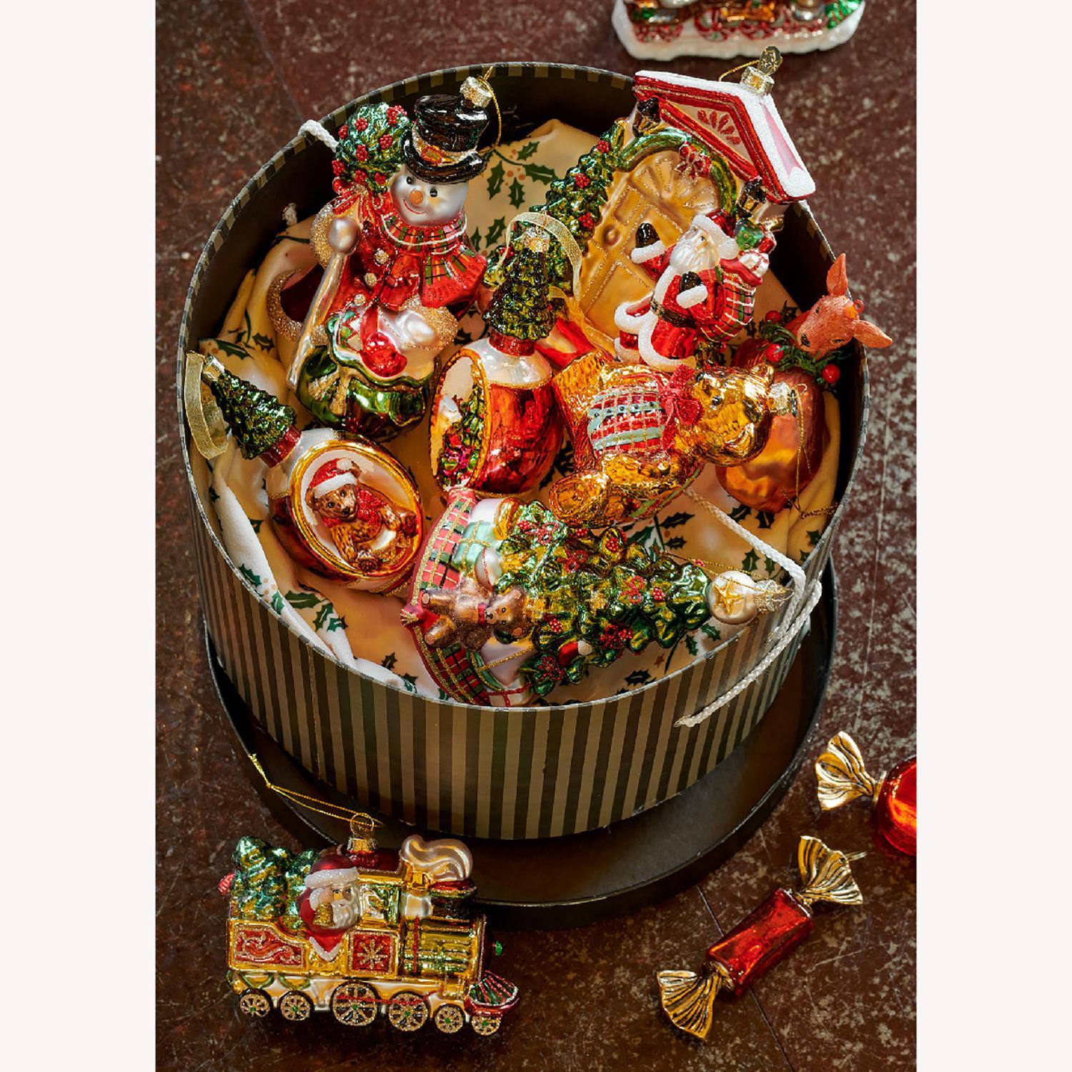 Декор Подвеска стекло рождественская елка d6,5х16,5см