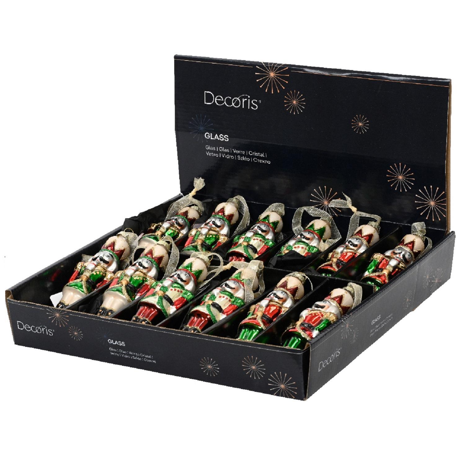 Декор Щелкунчик стекло 12см 3 в ассорт