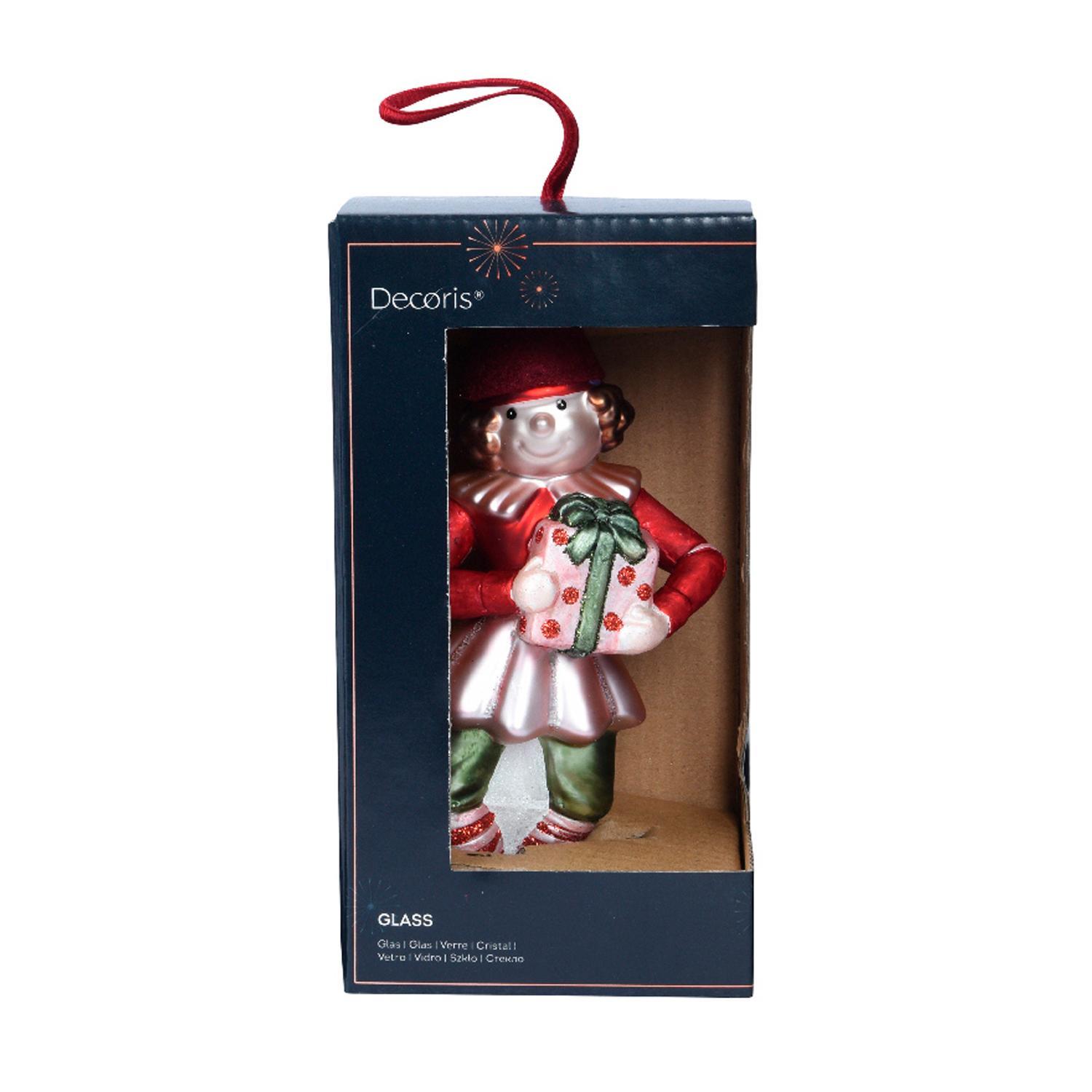 Декор Клоун стекло с подарками 5,2x7,8x18,3cm 1шт/уп