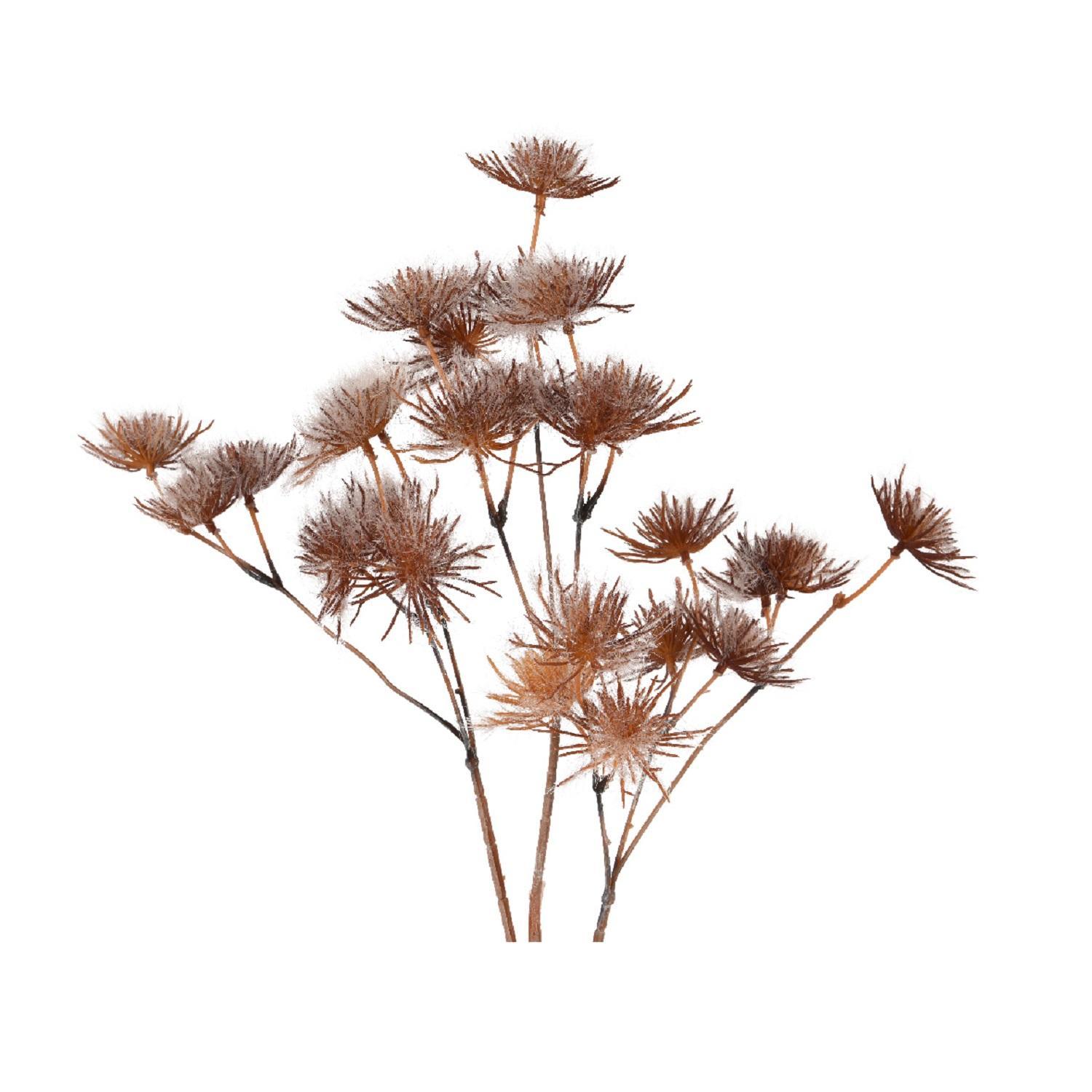 Веточка декоративная  80см Аллий на стебле с флокированием