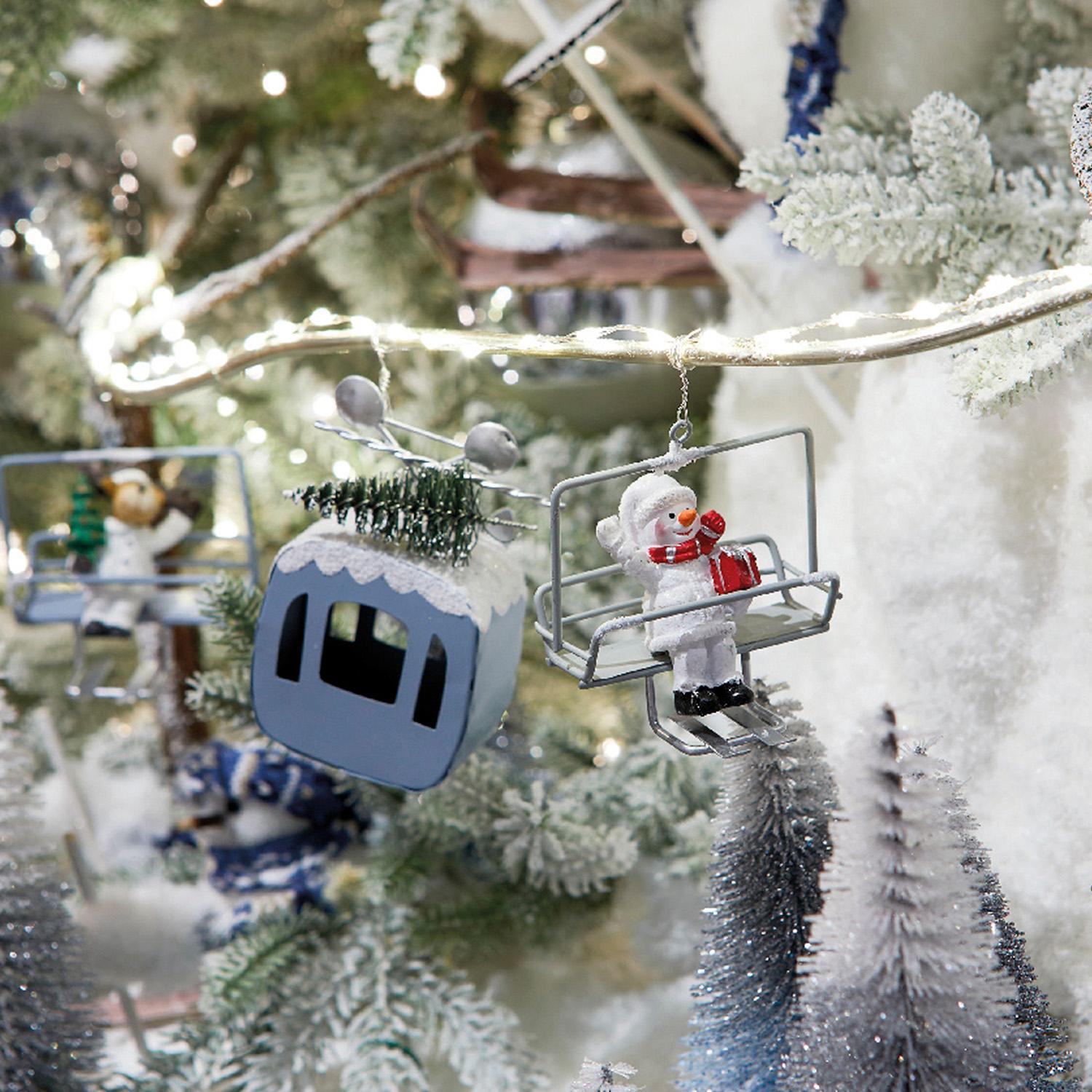 Декор Кабинка лыжника 9,5см 2 в ассорт