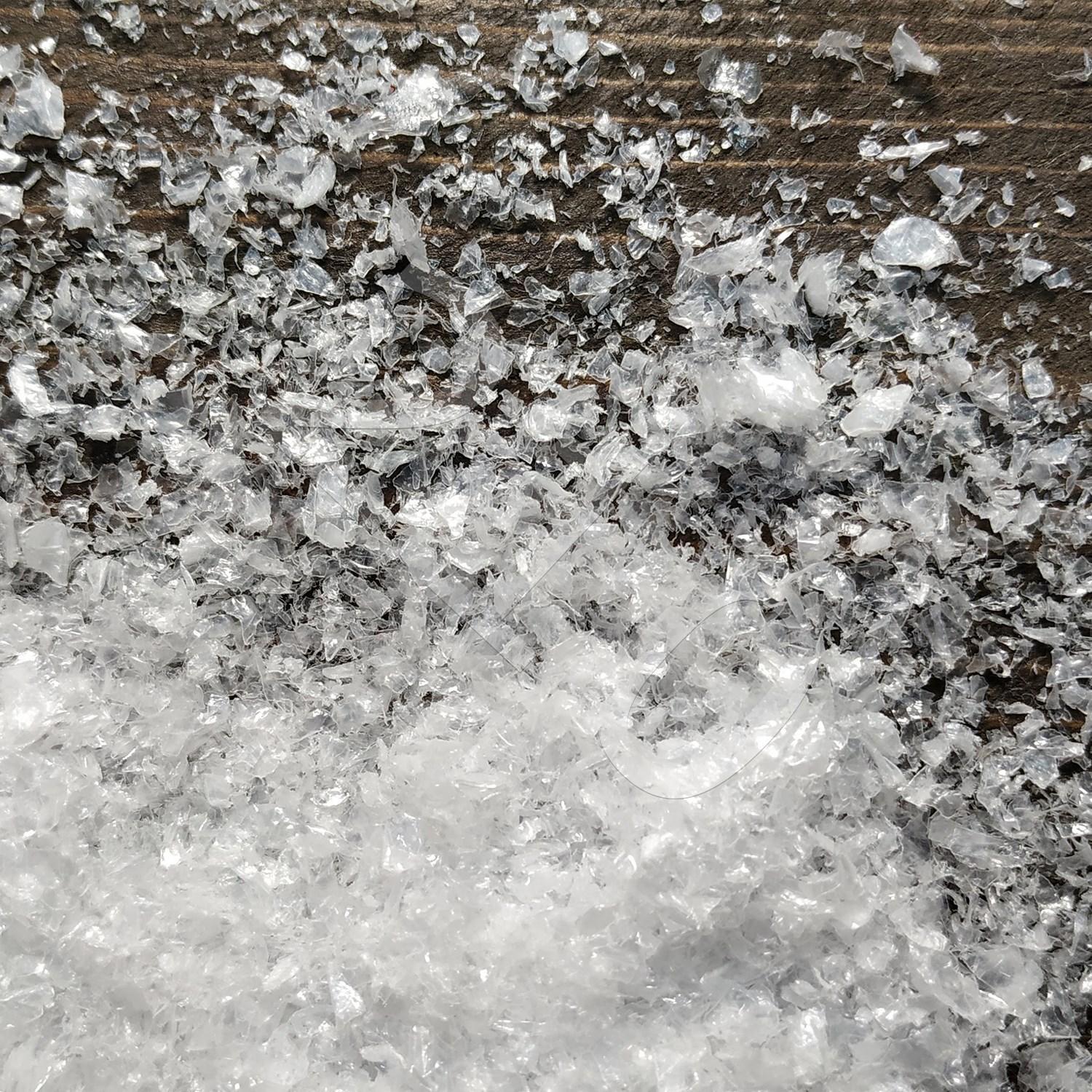 Снег мелкий белый 200г 100% полиэтилен