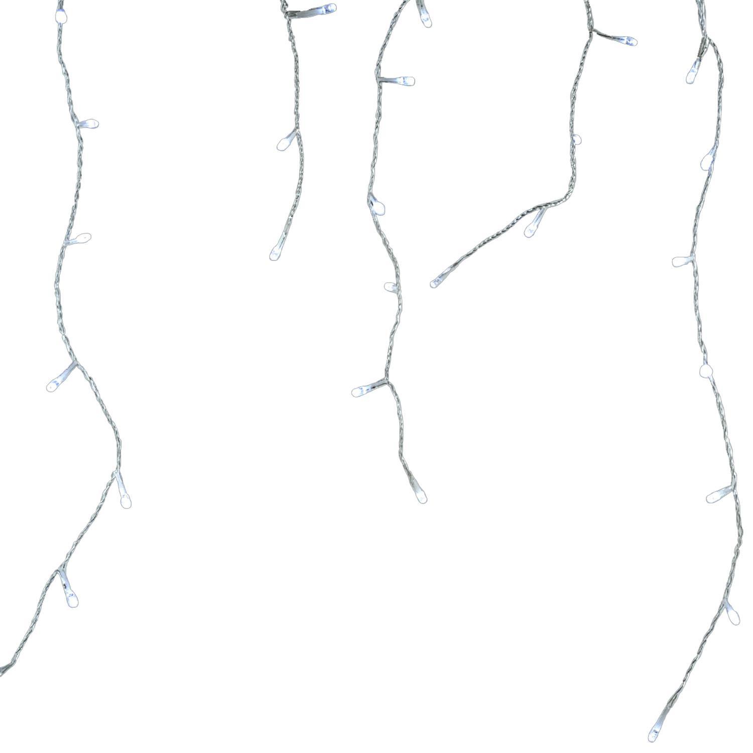 Гирлянда дождь  5х0,6м холоднобелая со вспышкой 250диодов LED outdoor