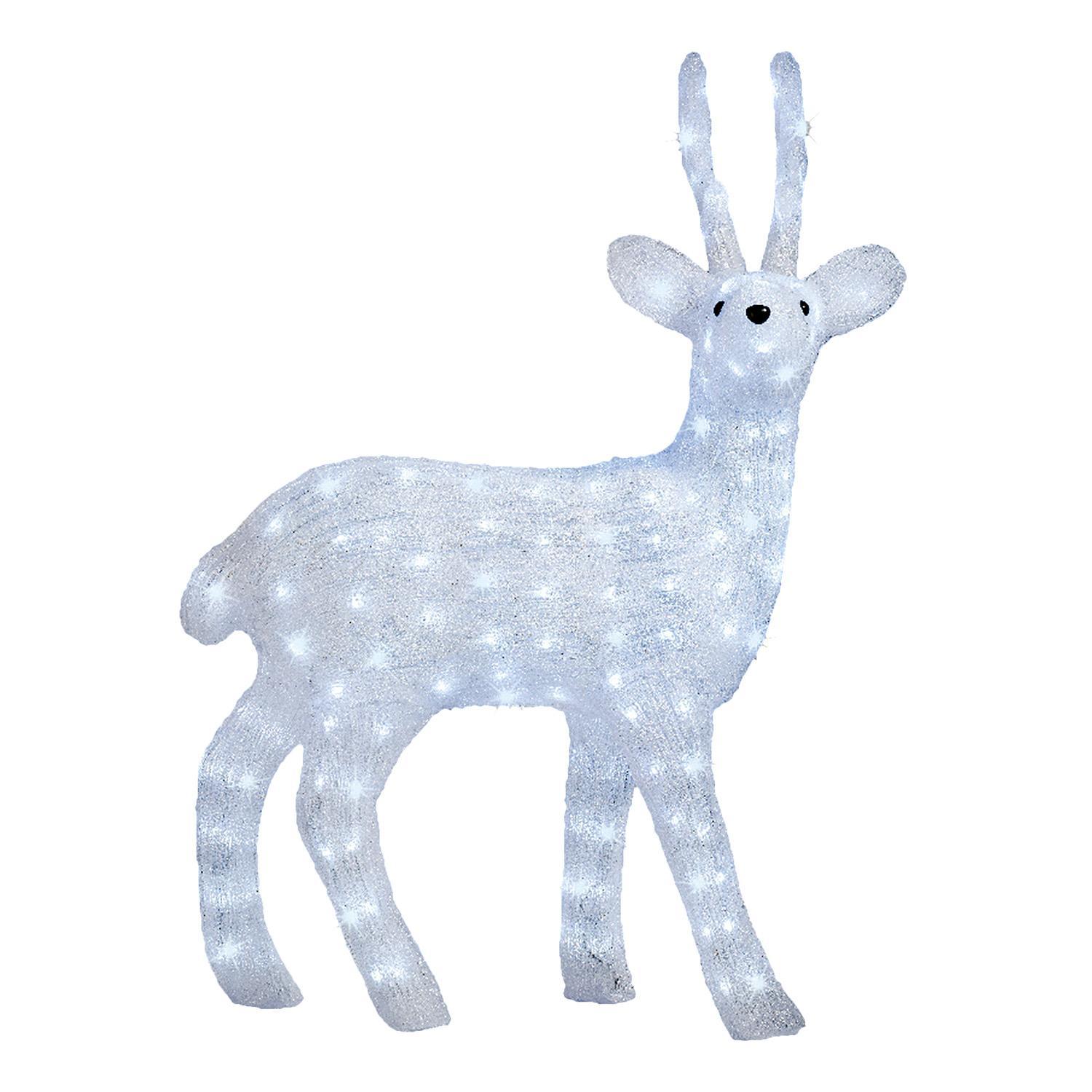 Декорация светодиодная Олень 97см холоднобелый прозрачный кабель 5м 180диодов LED outdoor