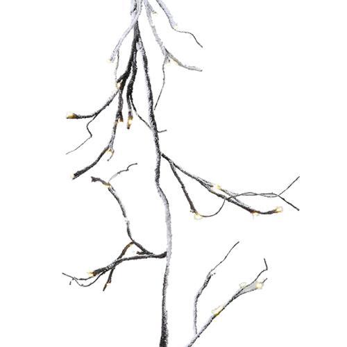 Декорация Ветка 1,5м теплобелая заснеженная кабель зеленый 5м 48диодов LED outdoor