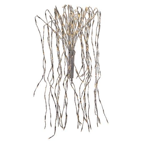 Гирлянда пучок  2м теплобелая мерцающий Каскад огней 34ветки кабель серебристый 5м 680диодов LED MICRO outdoor