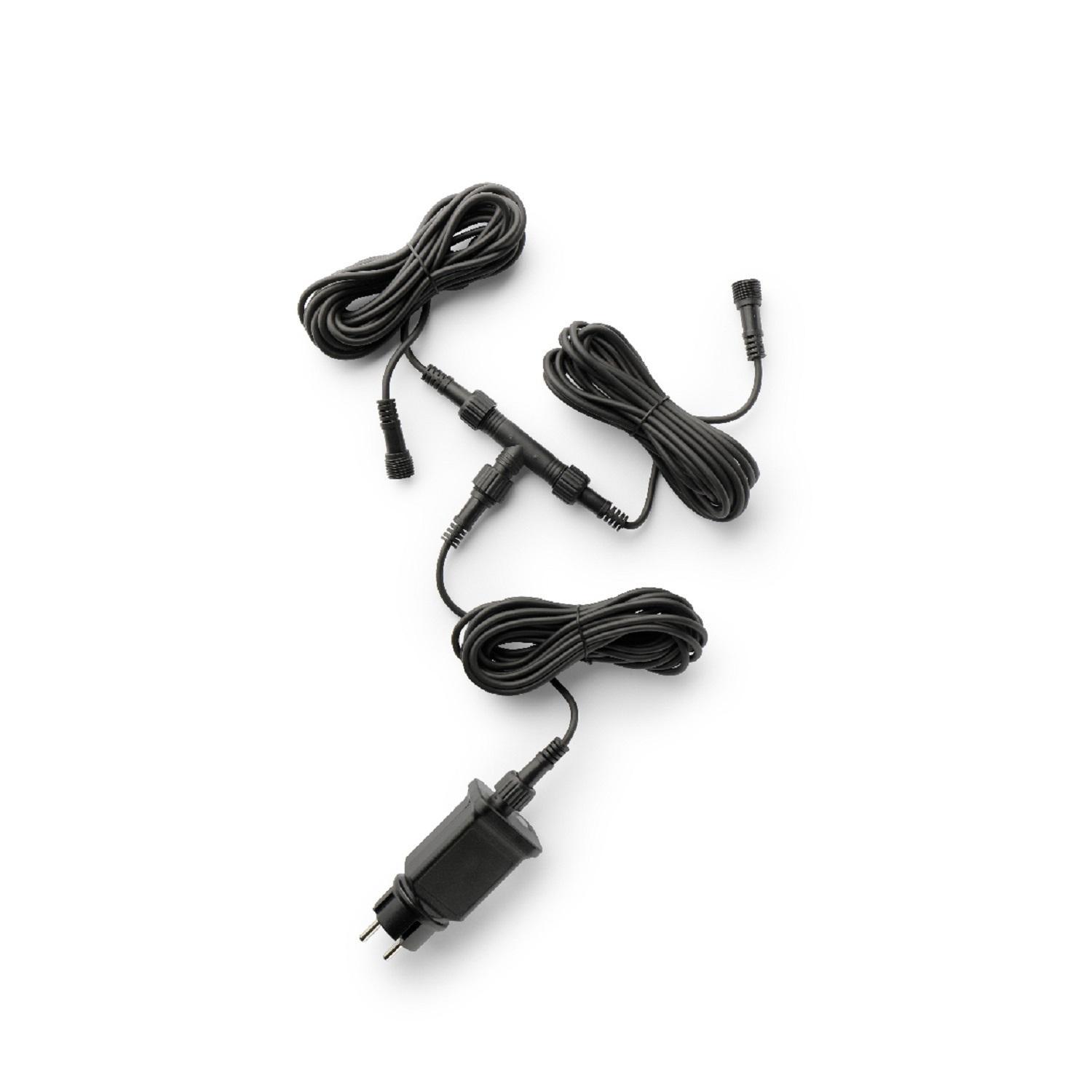 Кабель  10м черный стартовый 30V  IP44 outdoor