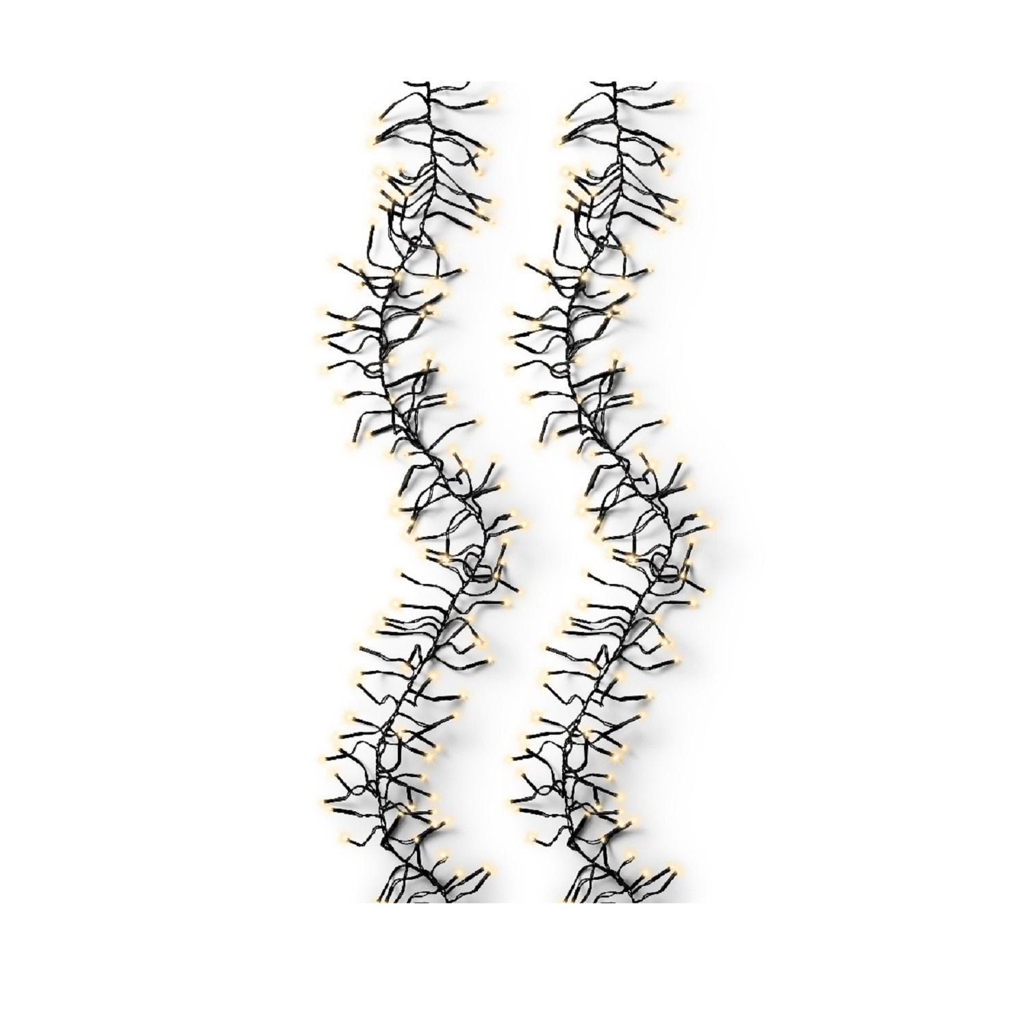 Гирлянда цепочка  10м желтая с мягким свечением кабель черный с эффектом мерцания 8 функций таймер 8/16ч 1128LED MICRO IP-44 indoor/outdoor