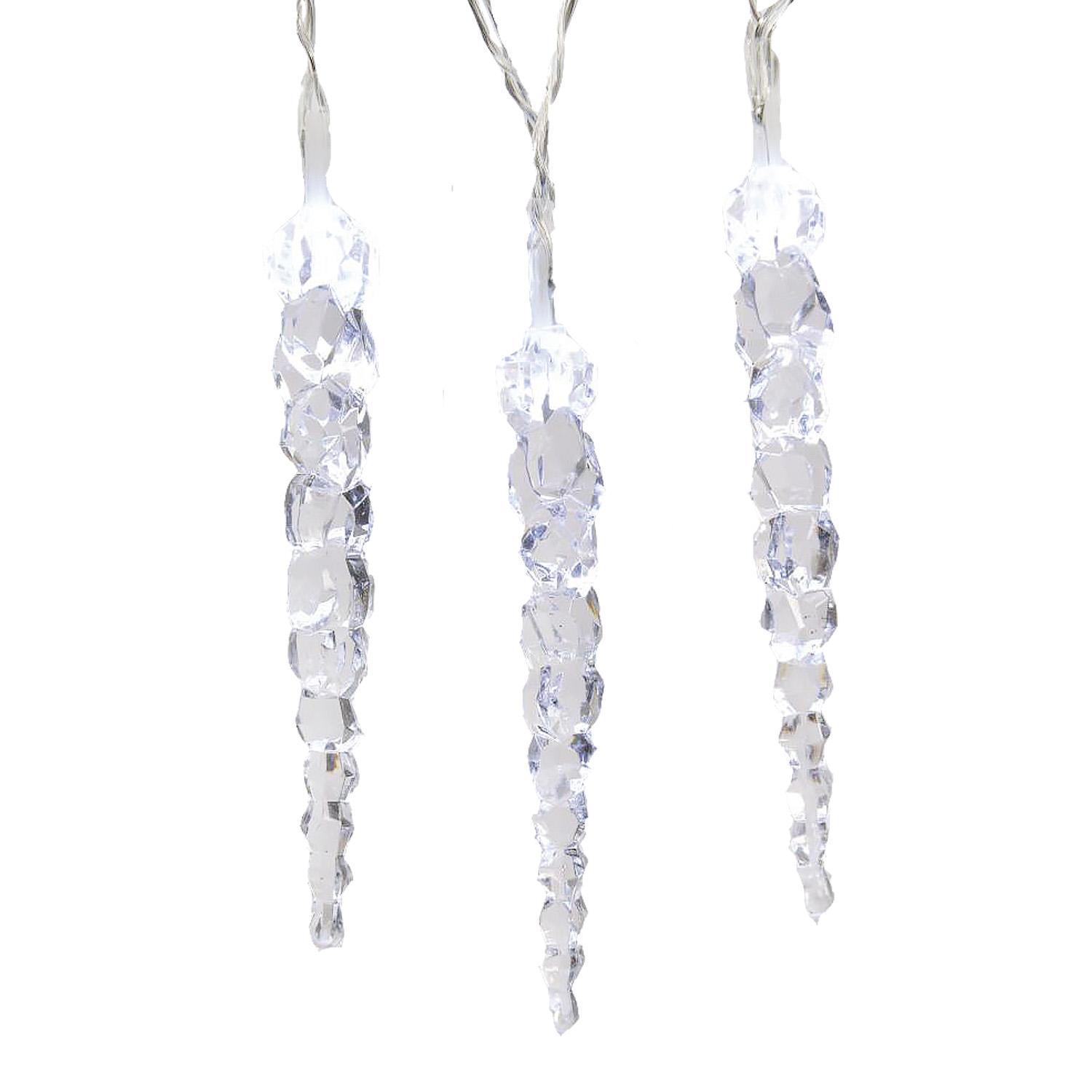 Гирлянда       4,6м холоднобелая Сосульки мерцающая 8функций 24диода LED outdoor