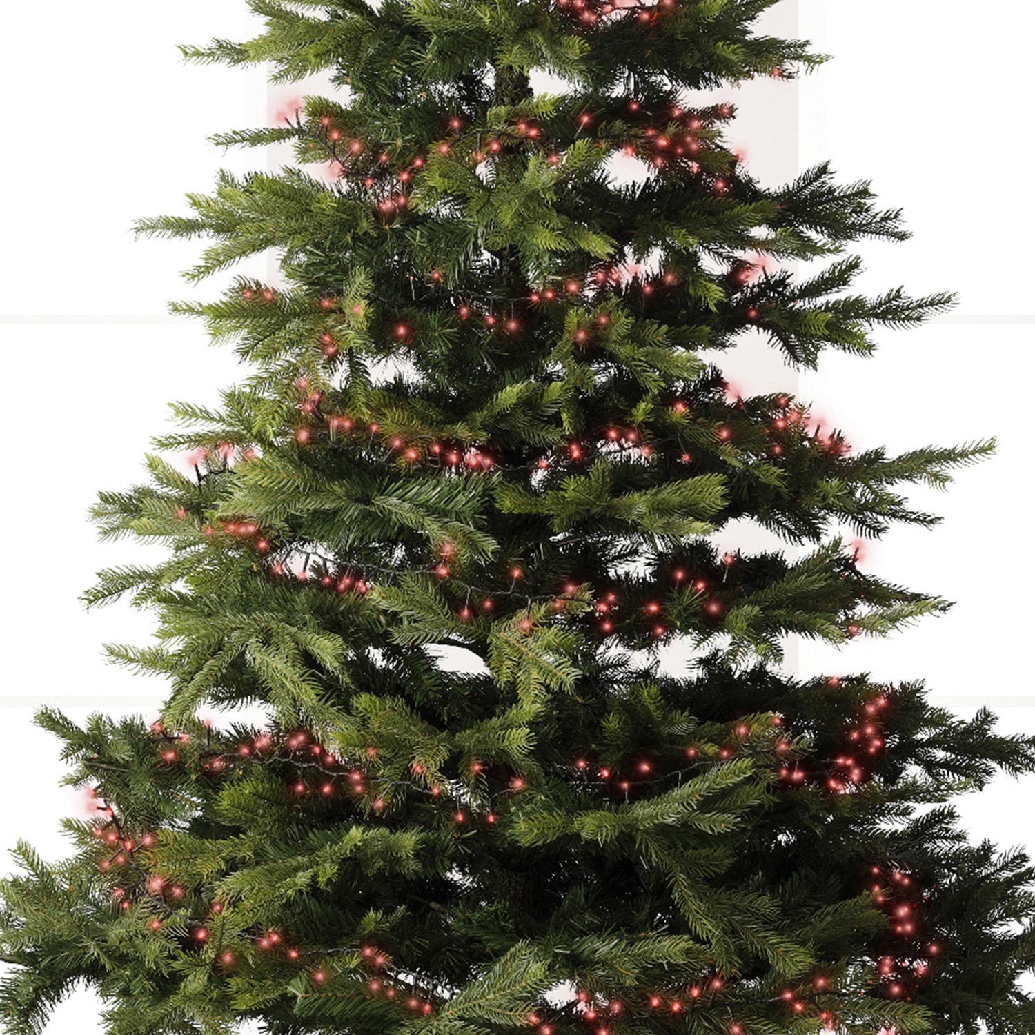 Гирлянда цепочка  11м красная мигающая  8функций 8ч таймер 500диодов LED MICRO outdoor